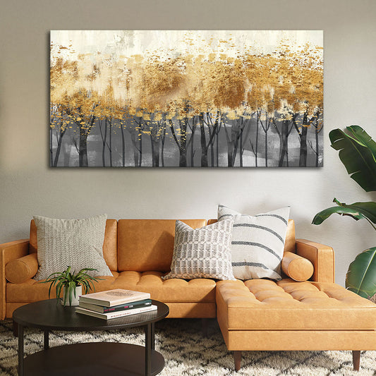 Forest Splatter Abstract Art Canvas Wall Painting