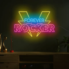 Forever Rocker Text Neon Sign LED Light