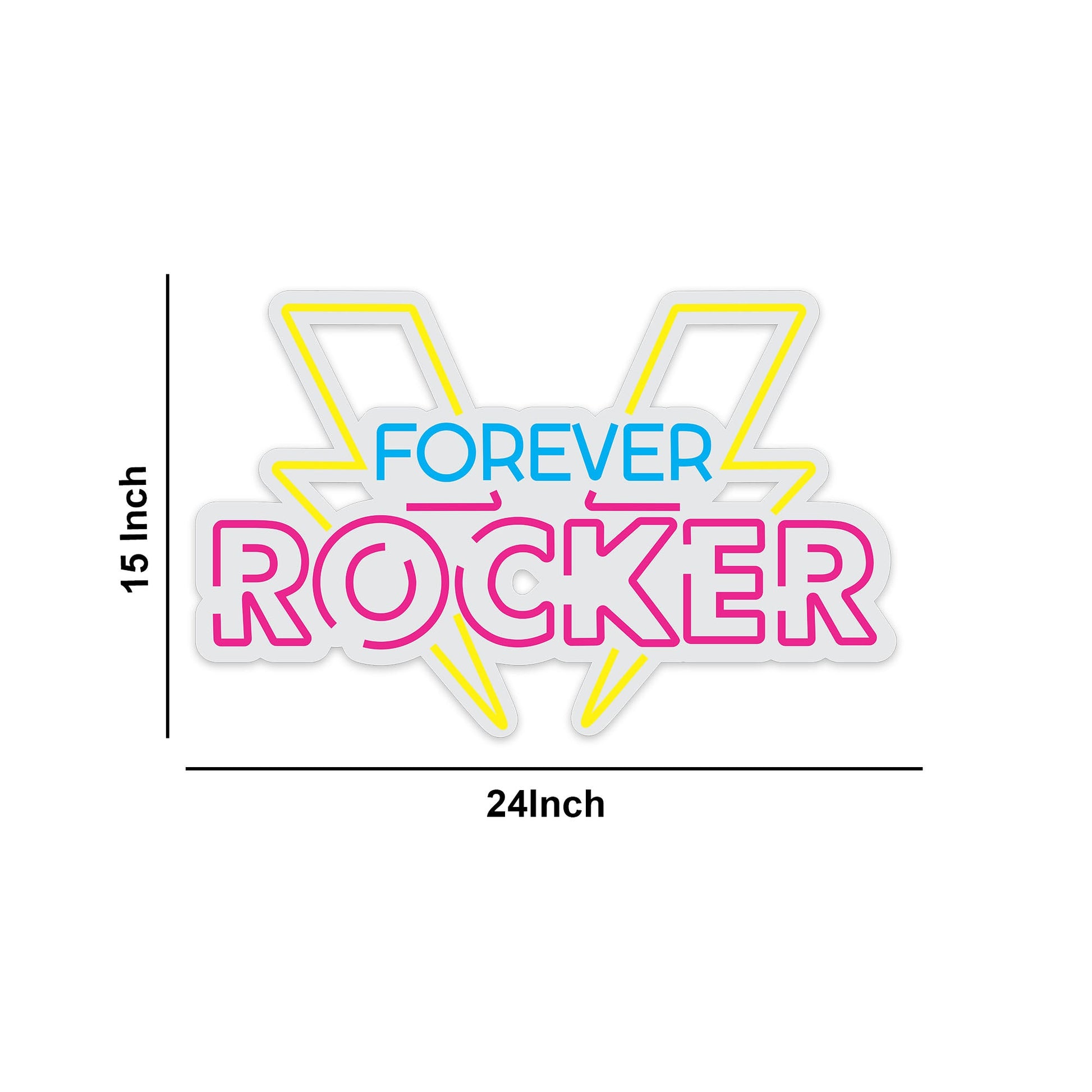 Forever Rocker Text Neon Sign LED Light