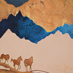 Freedom Like Stallion Horse Hand Painted Wall Painting with Floating Frame