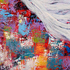 Freedom's Dance of Horse Hand Painted Wall Painting with Floating Frame