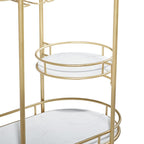 Functional Gold Bar Trolley with Curved Frame Design