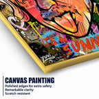 Funky Albert Einstein Cotton Canvas Wall Painting