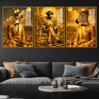 Funny Animal Acrylic Floating Wall Painting Set of 3