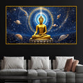 Galaxy Buddha Crystal Glass Painting for Meditation Wall Décor