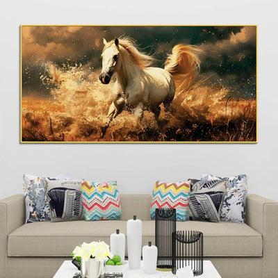 galloping-white-horse-running-through-water-canvas-wall-painting