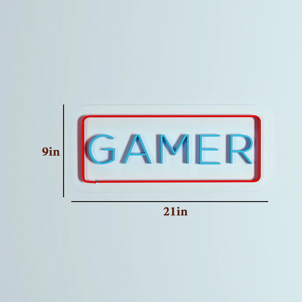 Gamer Text Neon LED Light