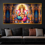 Ganesh Ji Crystal Glass Wall Painting for Festival Home Decor