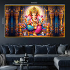 Ganesh Ji Crystal Glass Wall Painting for Festival Home Decor
