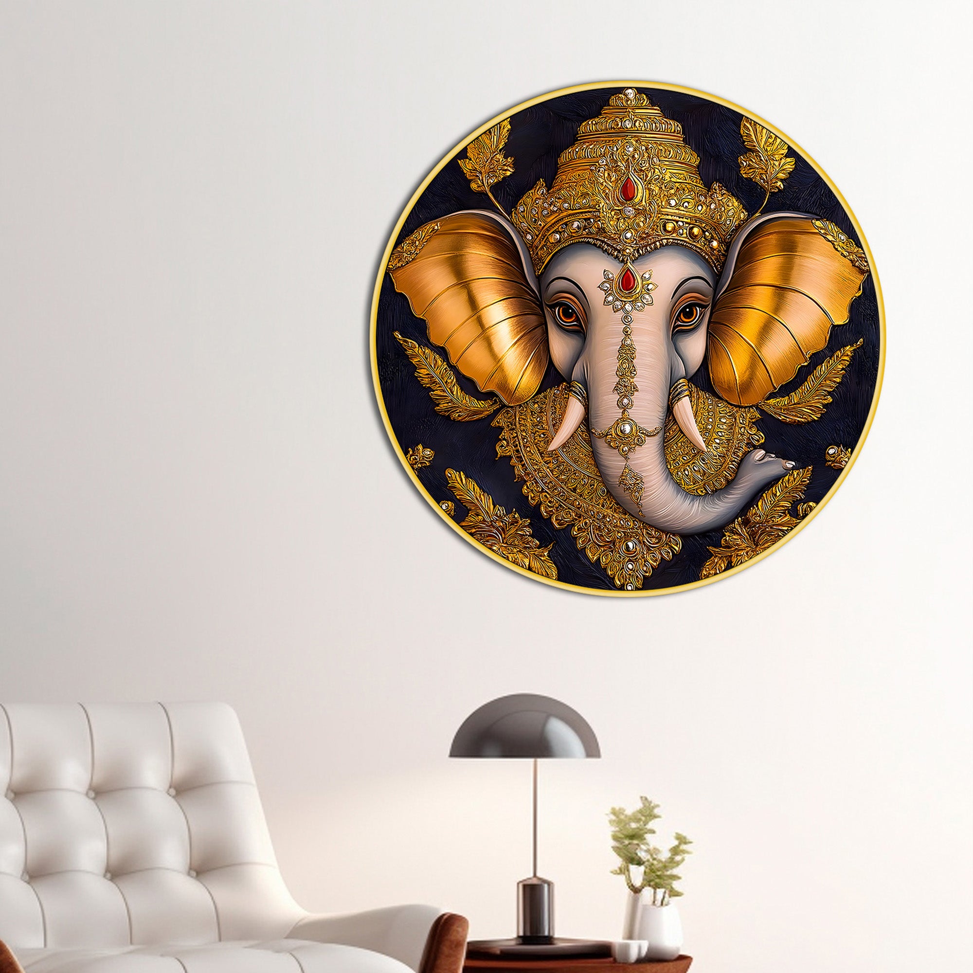 Ganesh Ji Spiritual Canvas Painting