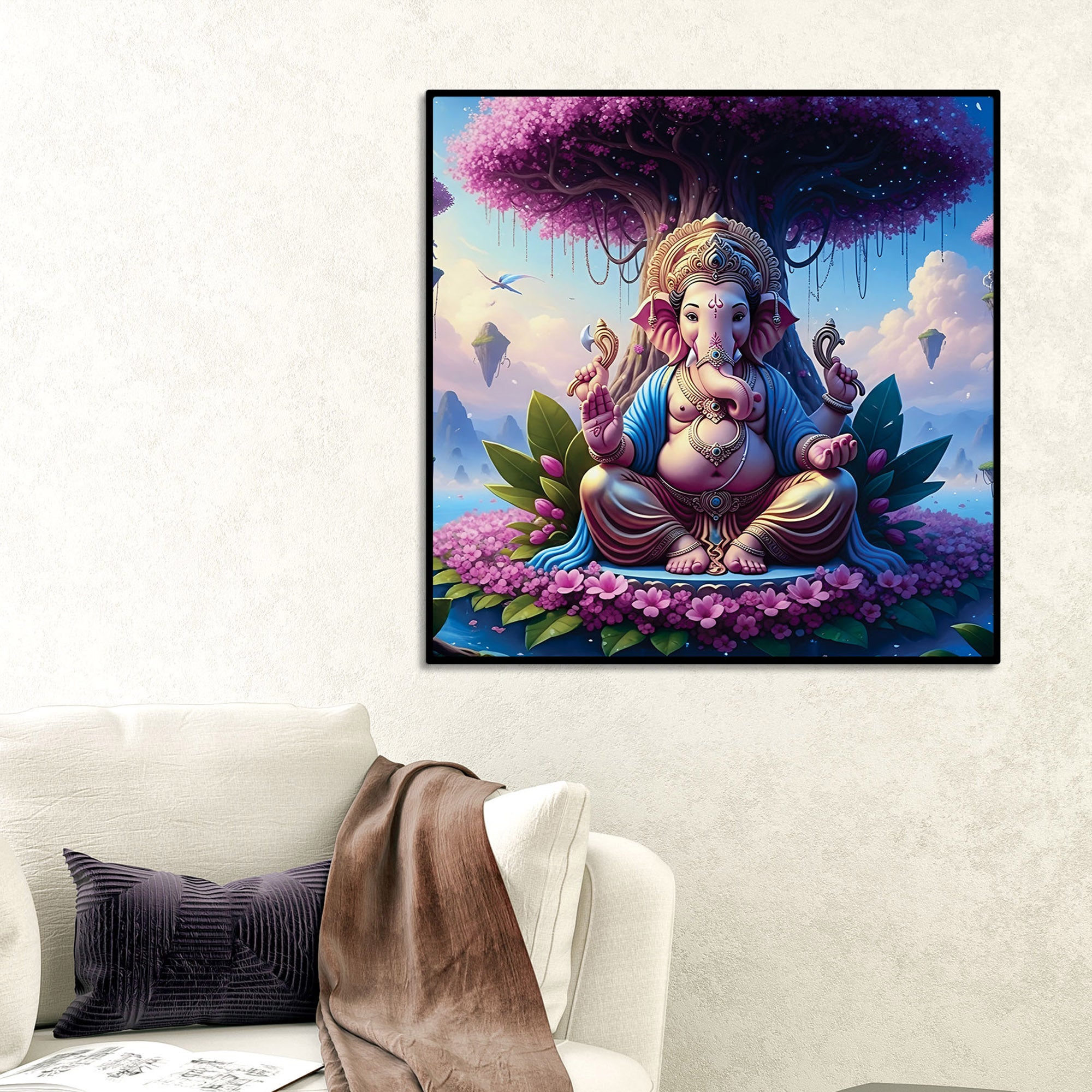Ganesh Ji Wall Decor Painting for Office & Home