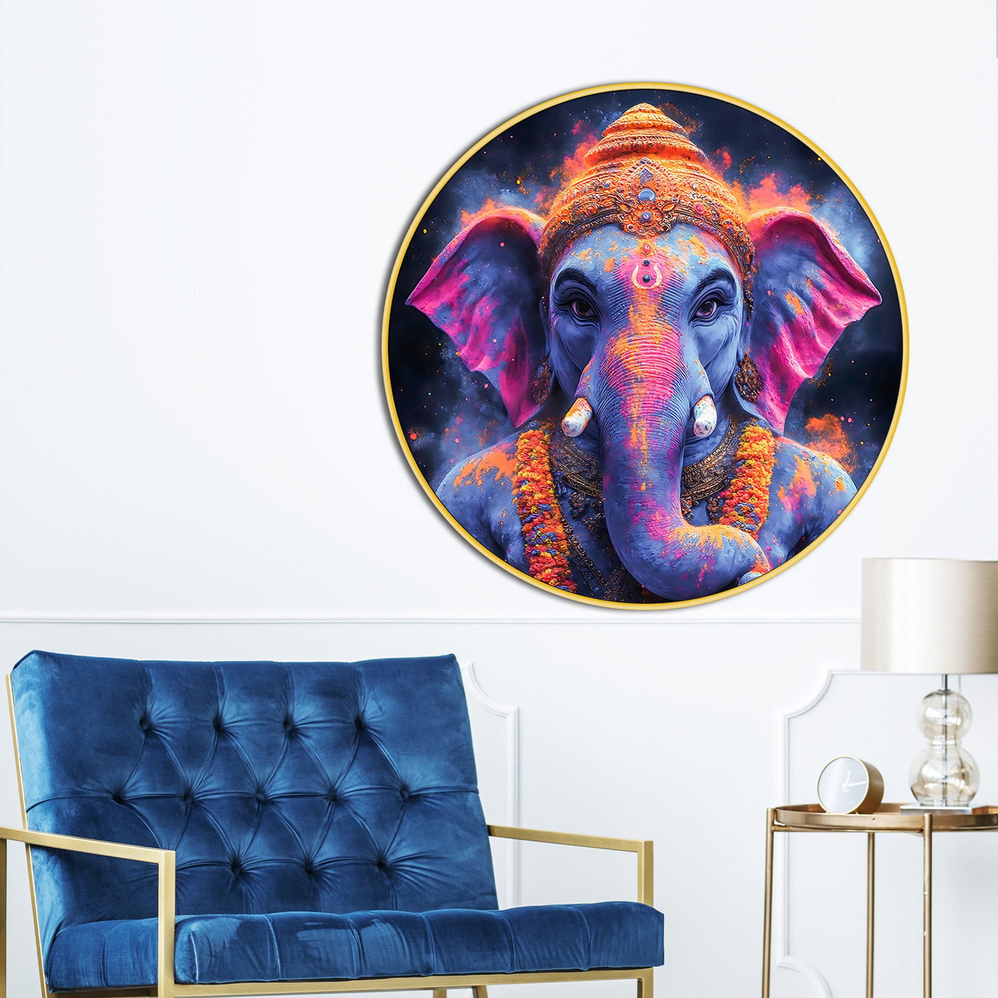 Ganesha Ji Artistic Canvas Painting