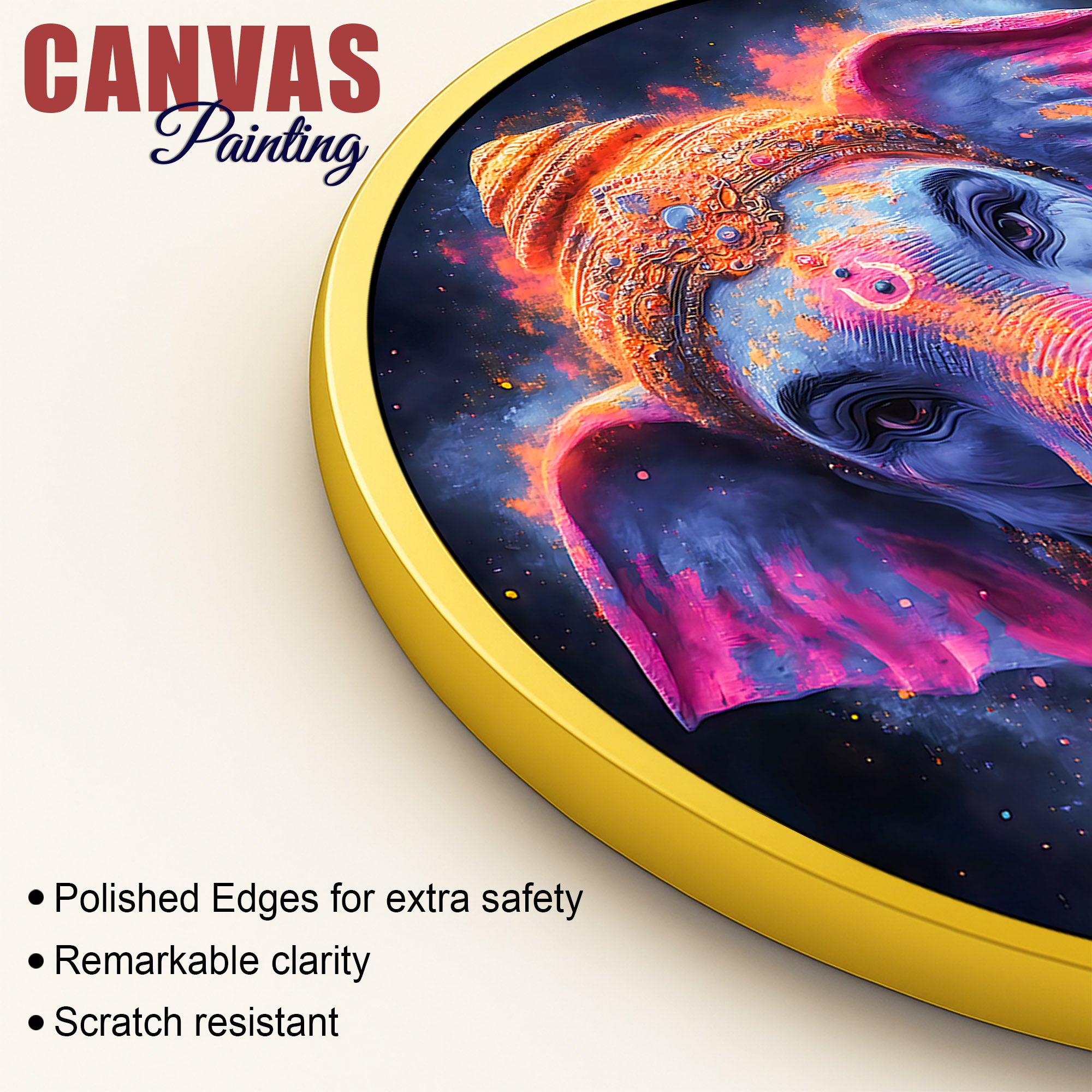 Ganesha Ji Artistic Canvas Painting