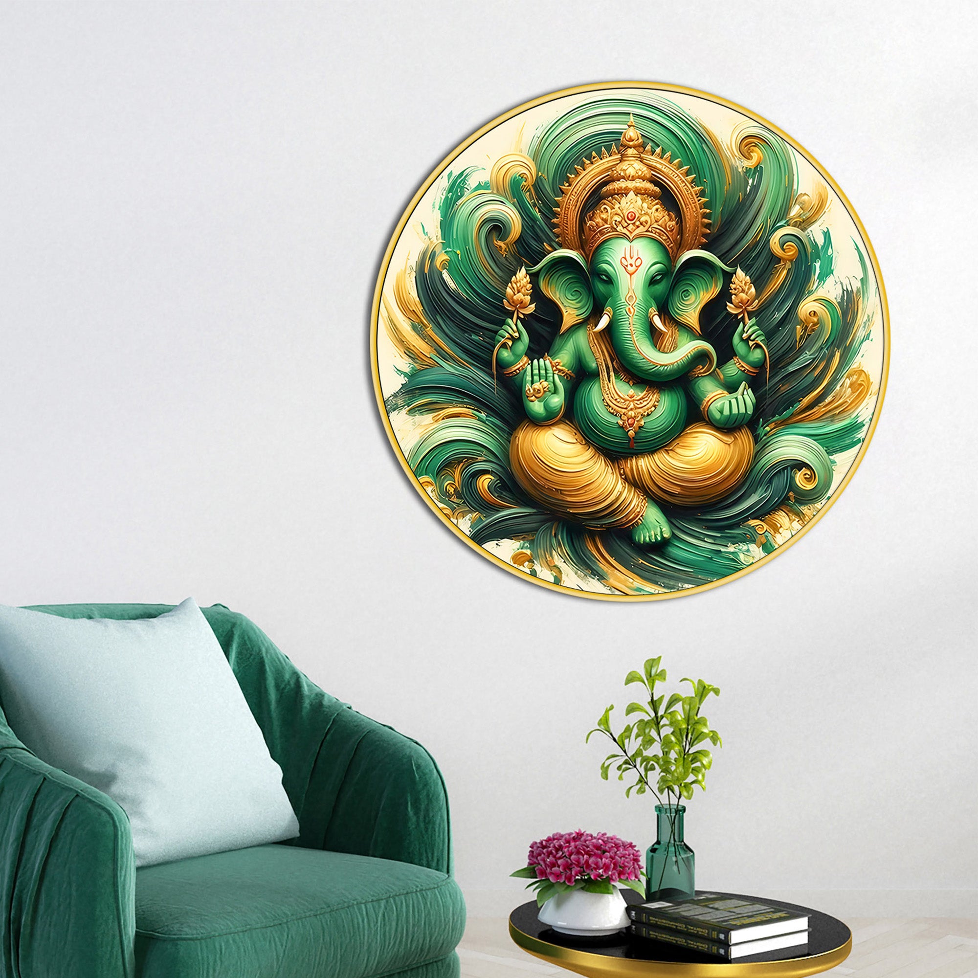 ganesha-round-spiritual-wall-decor-painting