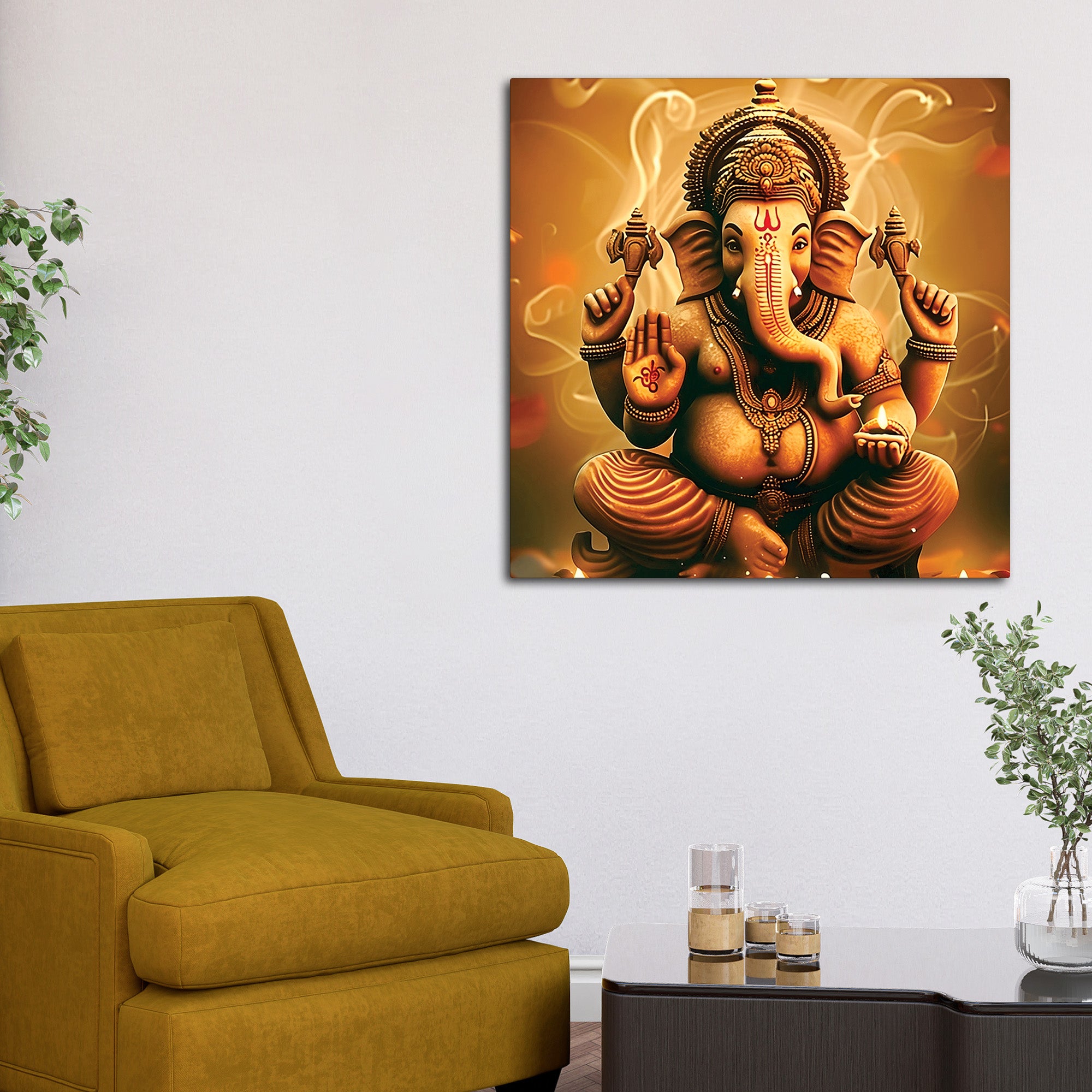 Ganesha Wall Art Canvas Painting