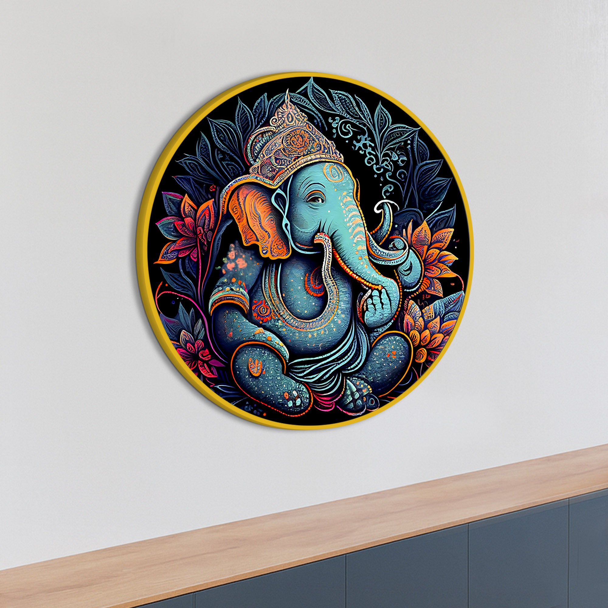 Ganpati Bappa Blessings Canvas Wall Painting