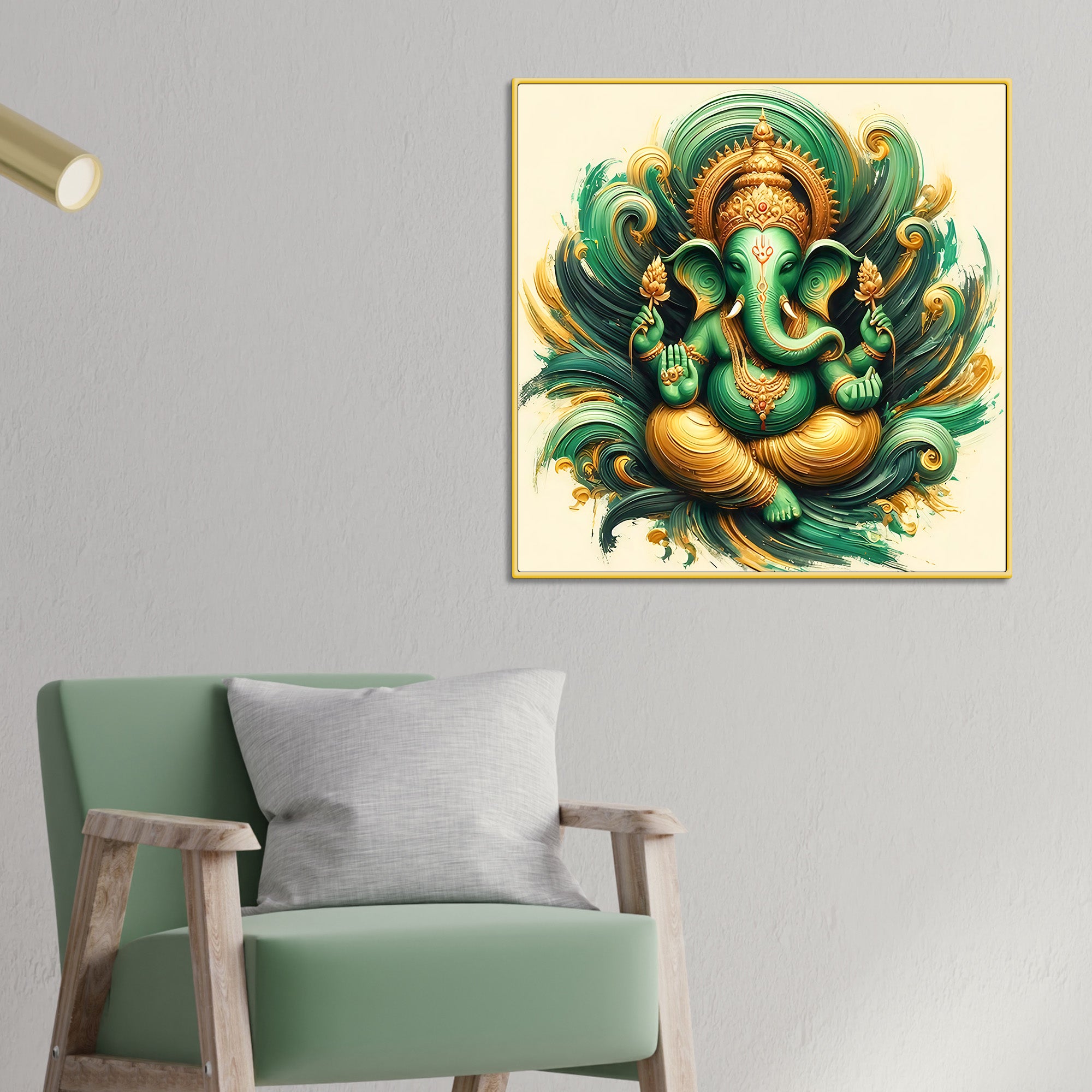 Ganpati Bappa Spiritual Wall Painting