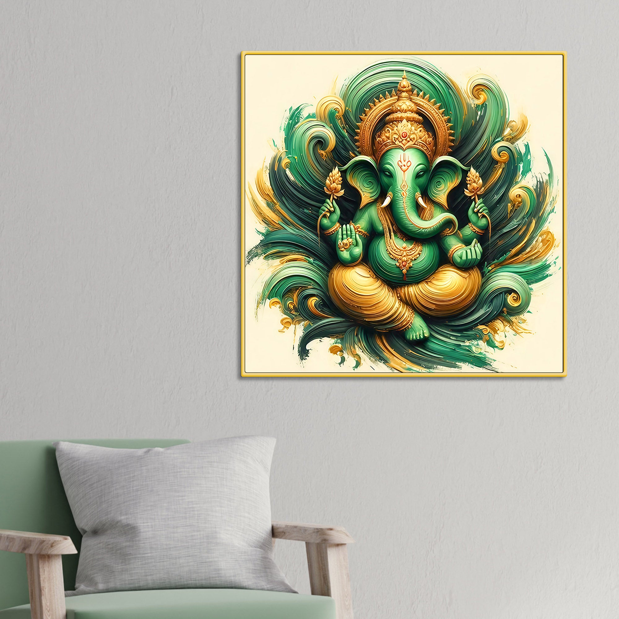 Ganpati Bappa Spiritual Wall Painting