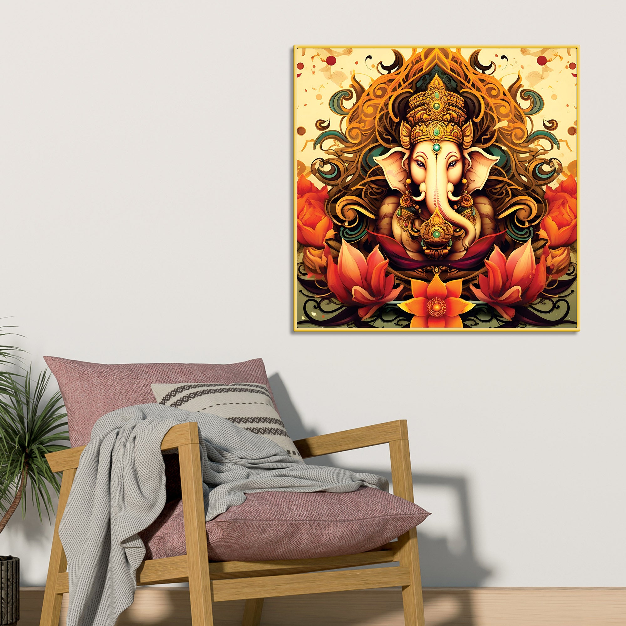 Ganpati Bappa Wall Art Canvas Painting
