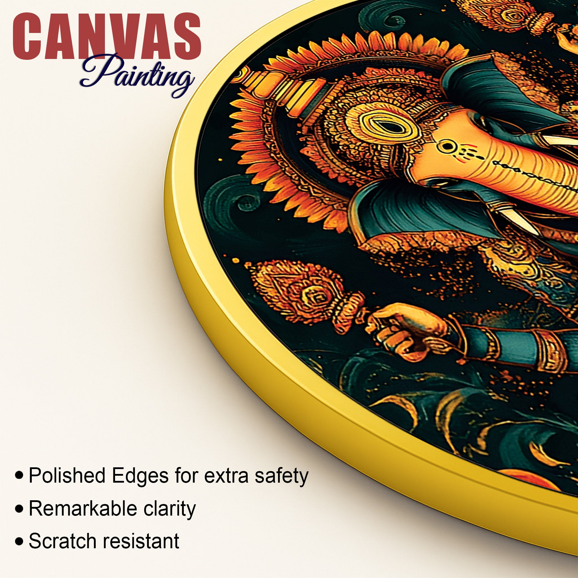 Ganpati Home Temple Wall Painting