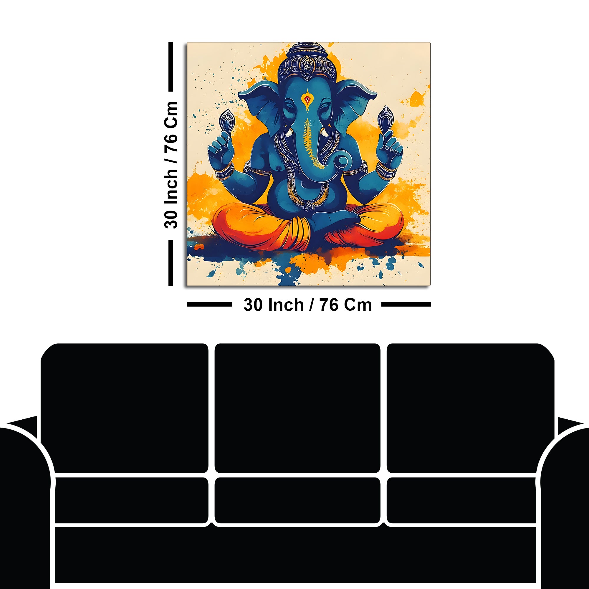 Ganpati Wall Décor Painting for Home & Temple
