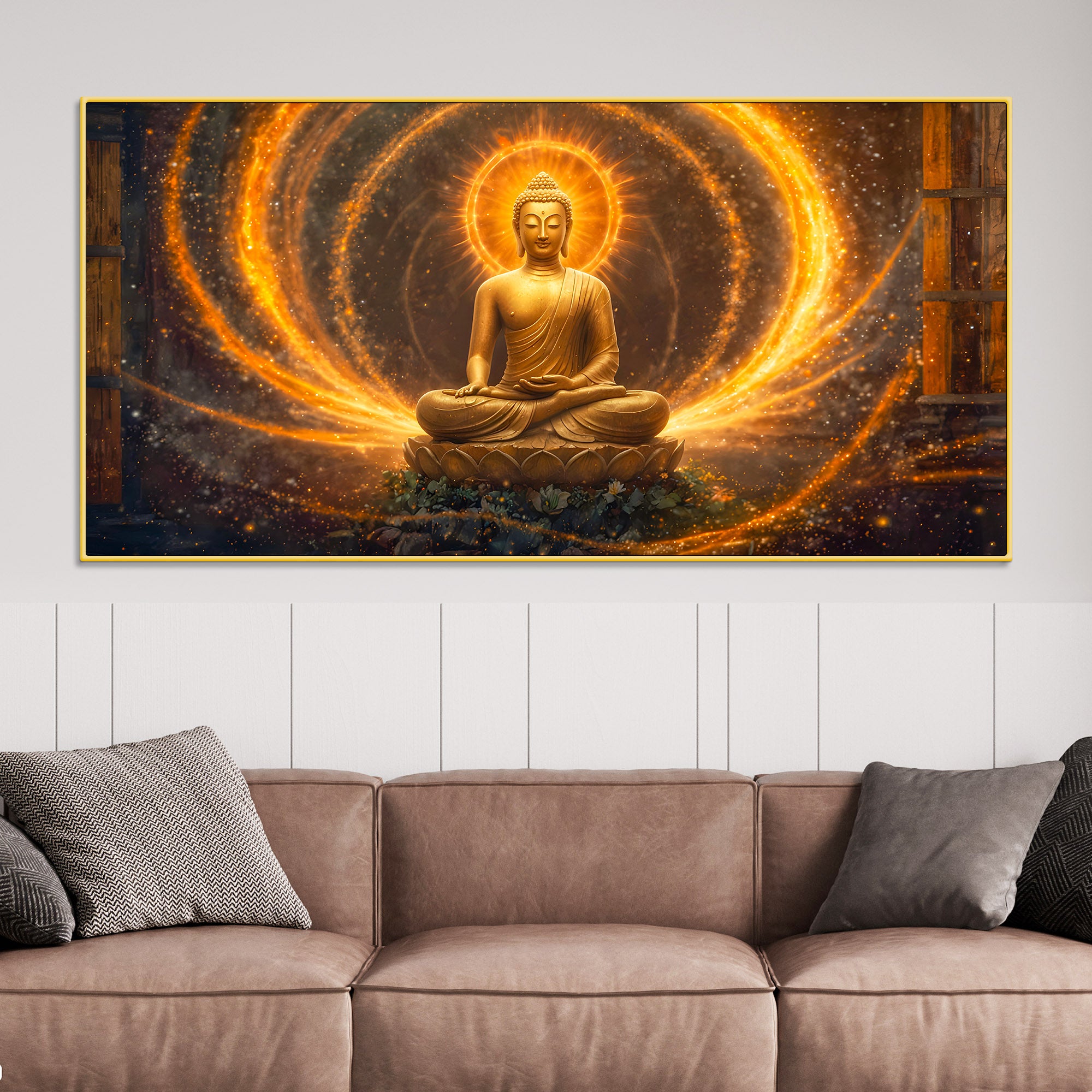 Gautam Buddha Canvas Painting for Stylish Walls