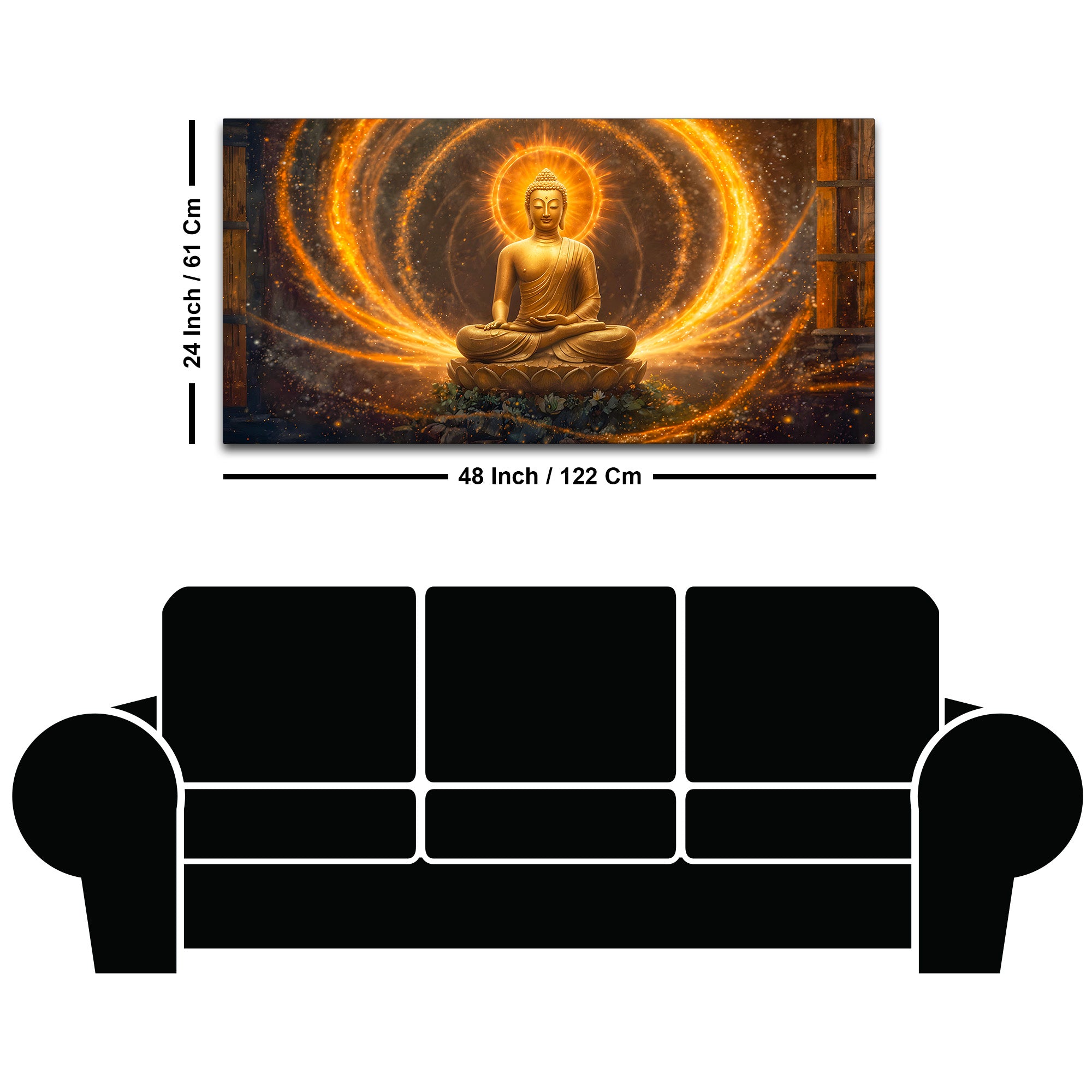 Gautam Buddha Canvas Painting for Stylish Walls