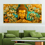 Gautam Buddha Canvas Wall Painting for Peaceful Home Spaces