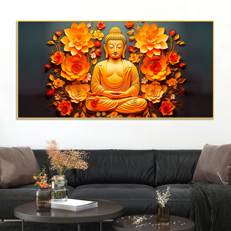 Gautam Buddha Elegant Wall Canvas Painting for Calm Home Decor