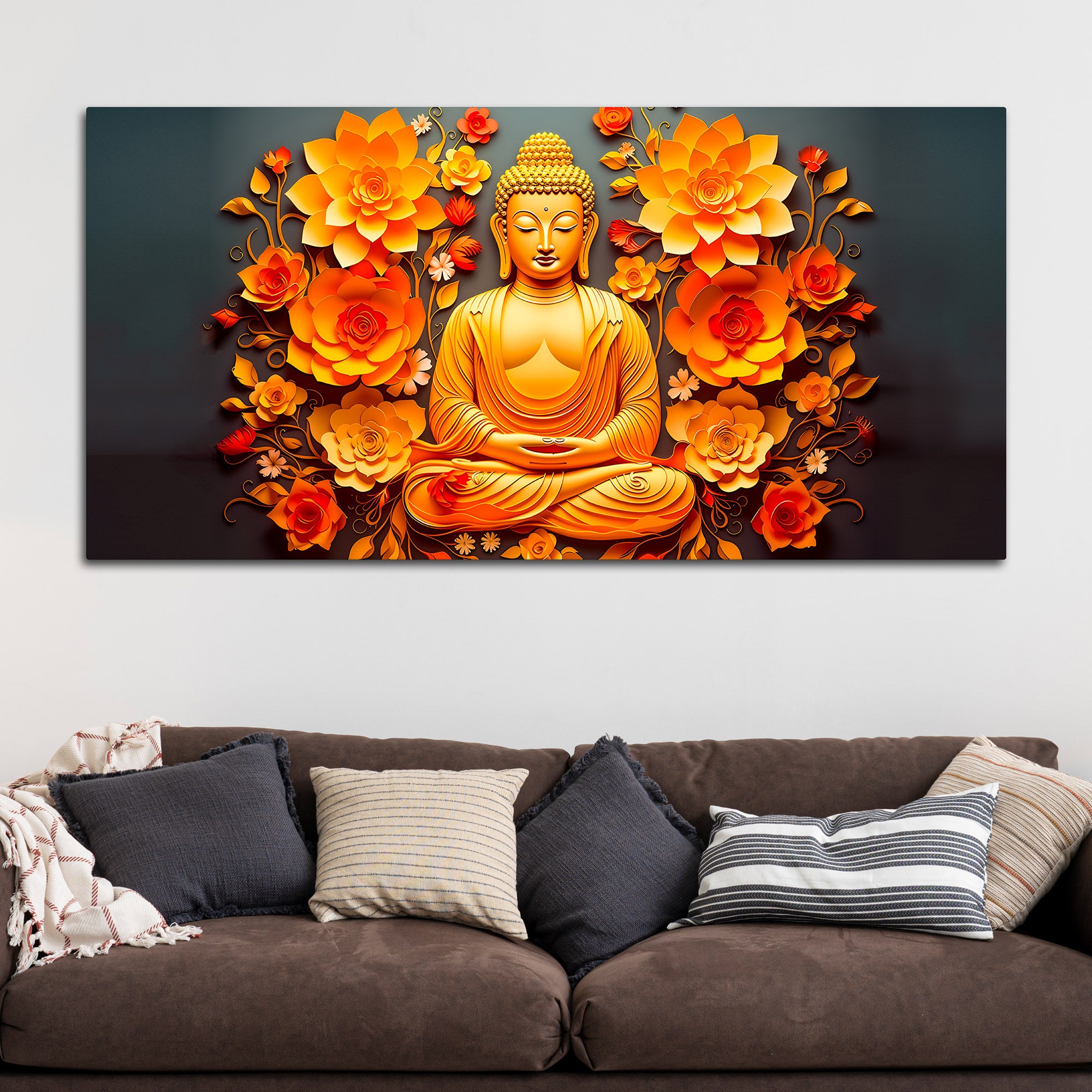 Gautam Buddha Elegant Wall Canvas Painting for Calm Home Decor