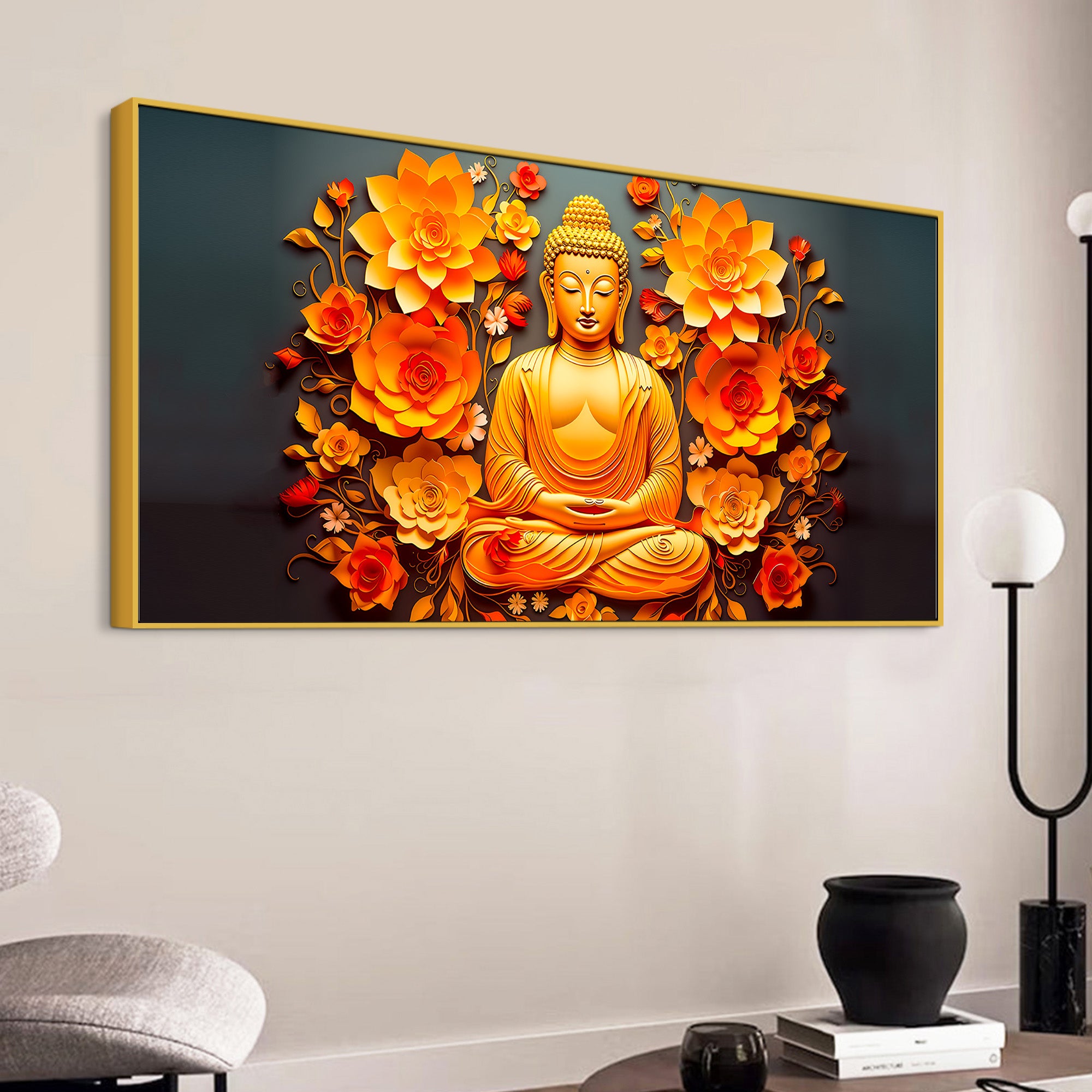 Gautam Buddha Elegant Wall Canvas Painting for Calm Home Decor