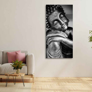 Gautam Buddha Sculpture Canvas Wall Painting