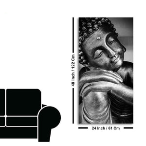 Gautam Buddha Sculpture Canvas Wall Painting