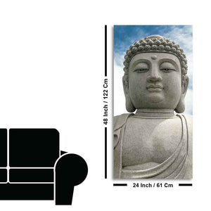 Gautam Buddha Sculpture Vertical Wall Painting