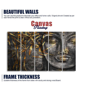 Gautam Buddha Sculpture Wall Painting Set of Five