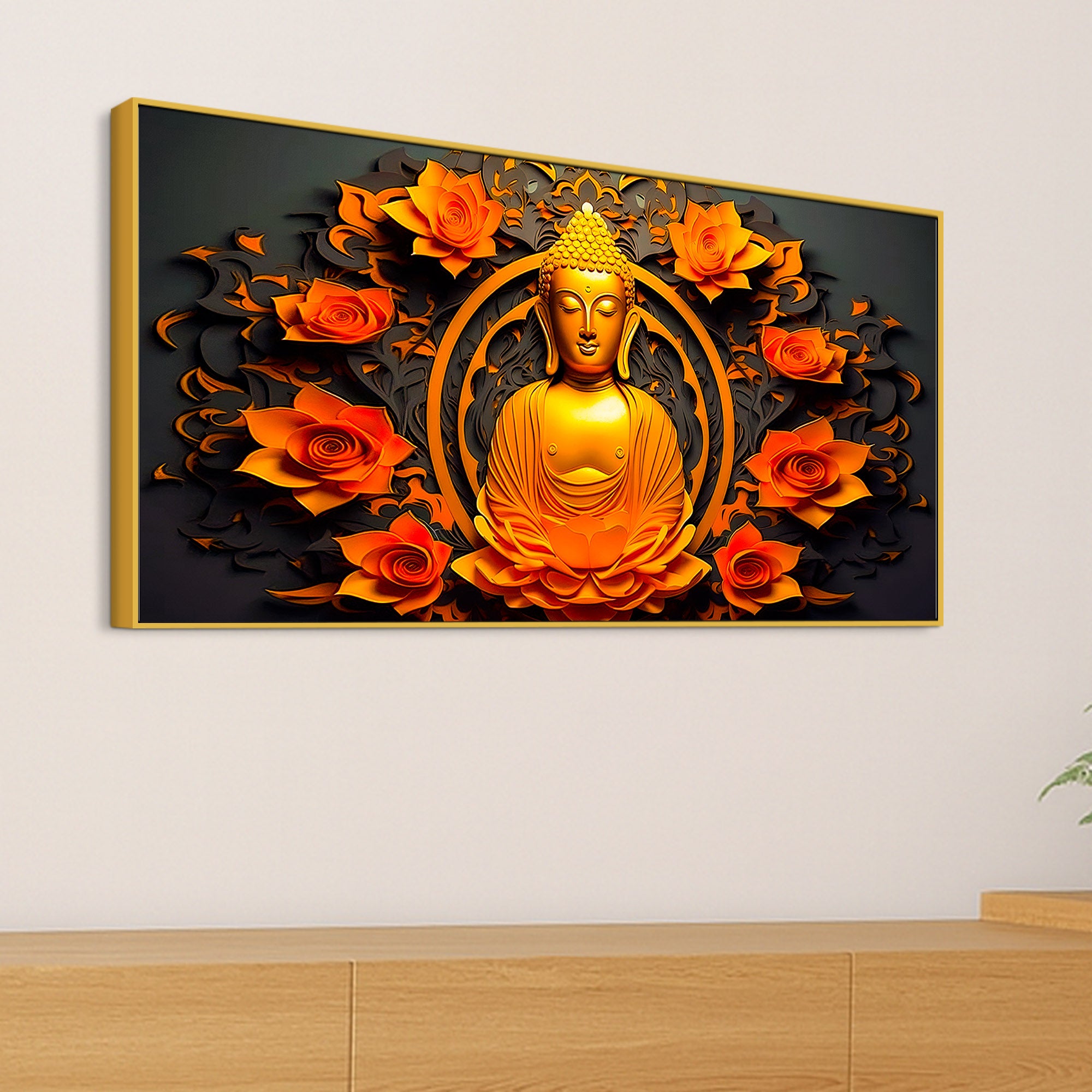 Gautam Buddha Wall Painting for Office & Home Décor