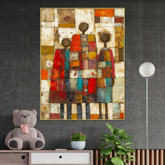 Geometric Abstract Jesus Decorative Cotton Canvas Wall Painting