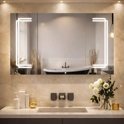 geometric-led-light-mirror-cabinet-with-soft-close-doors