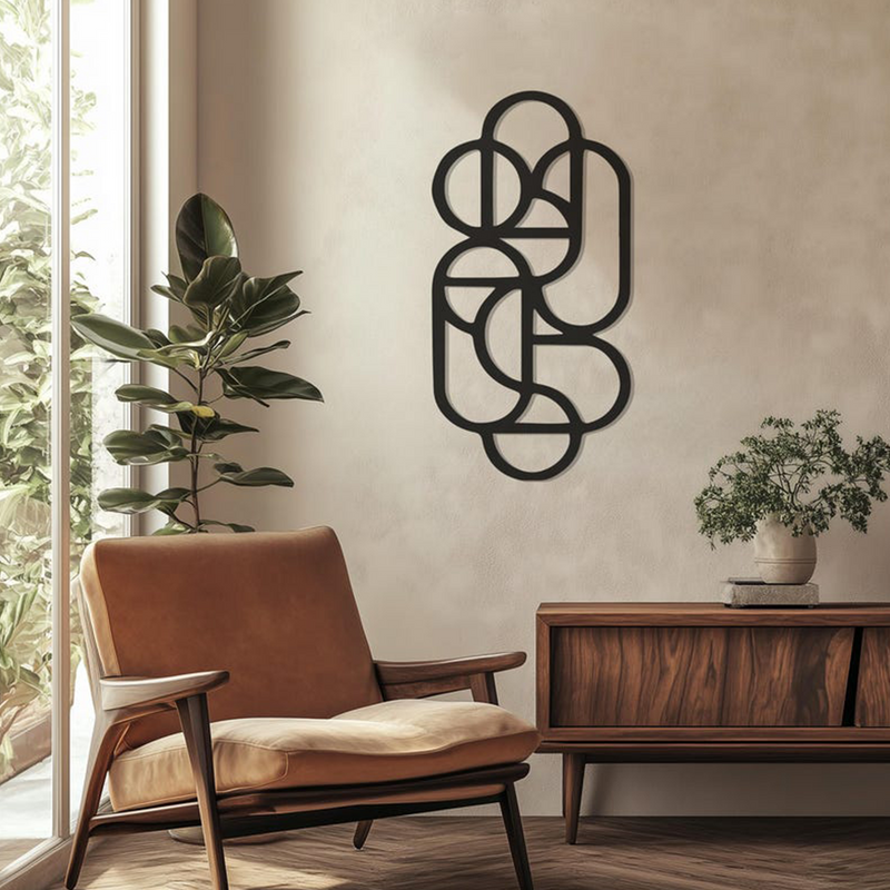 Geometric Nexus Design Wall Metal Art Decor