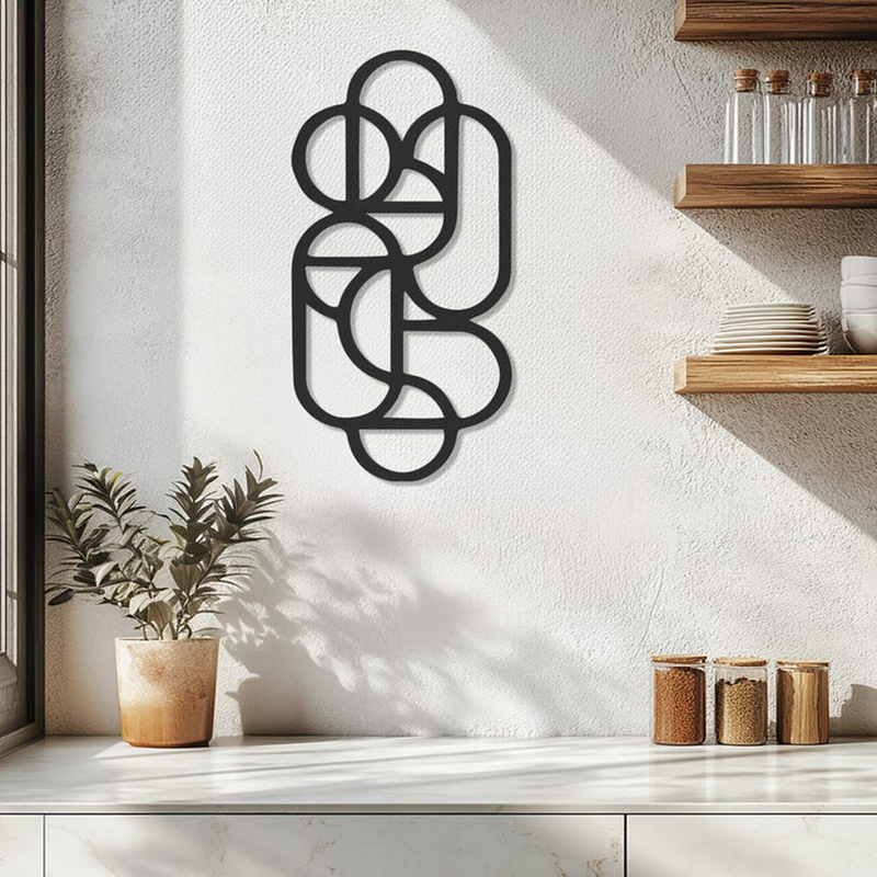 Geometric Nexus Design Wall Metal Art Decor