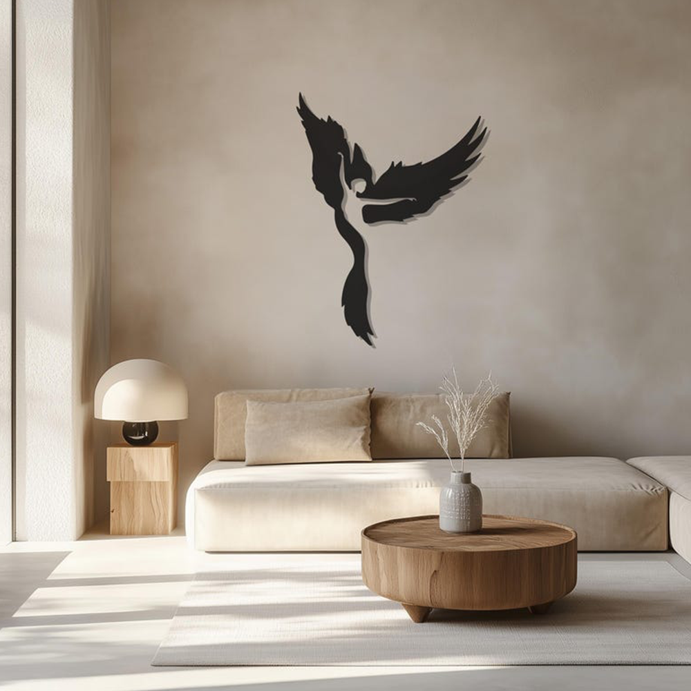 Girl Dancing inside the Eagle Metal Wall Art Decor
