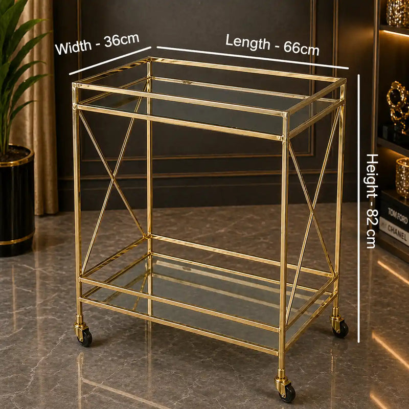 glamorous-two-tier-gold-bar-cart-drinks-trolley