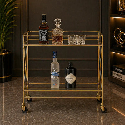 glamorous-two-tier-gold-bar-cart-drinks-trolley
