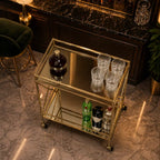 glamorous-two-tier-gold-bar-cart-drinks-trolley