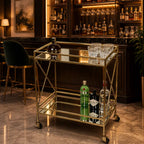 glamorous-two-tier-gold-bar-cart-drinks-trolley