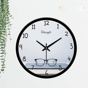 Glasses on Book Designer Wall Clock