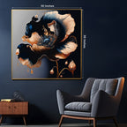 Gloriosa Pearl Framed Crystal Glass Painting