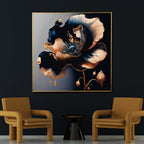 Gloriosa Pearl Framed Crystal Glass Painting