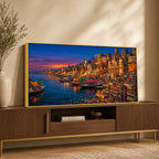 Glorious Banaras Riverside Celebration Painting for Home Decor