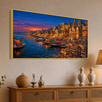 Glorious Banaras Riverside Celebration Painting for Home Decor